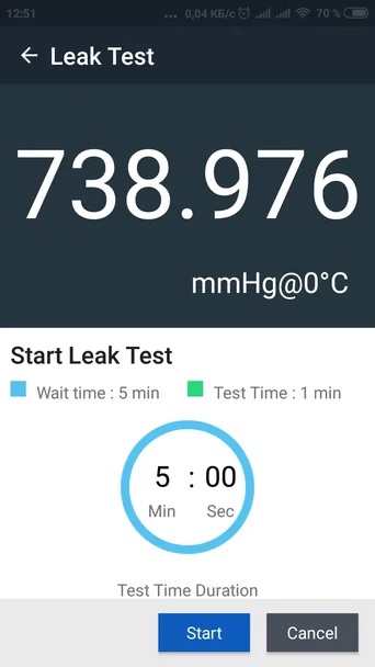 DPS-8100 leak test